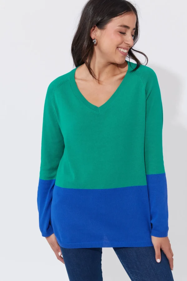 Haven Casablanca Block Knit - Blue/Oasis Discount