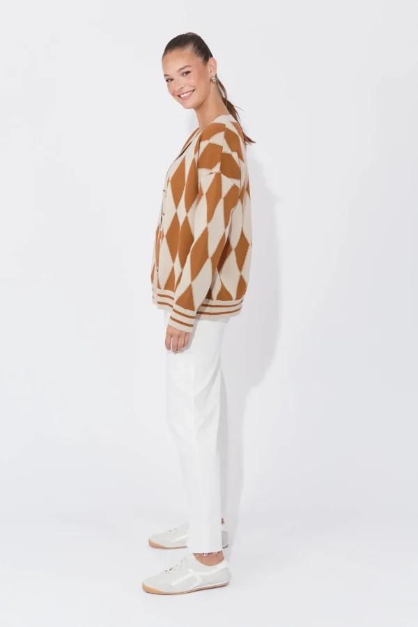 Haven Casablanca Lurex Cardigan - Sand/Dune Hot