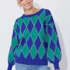 Haven Casablanca Lurex Jumper - Blue/Oasis Outlet