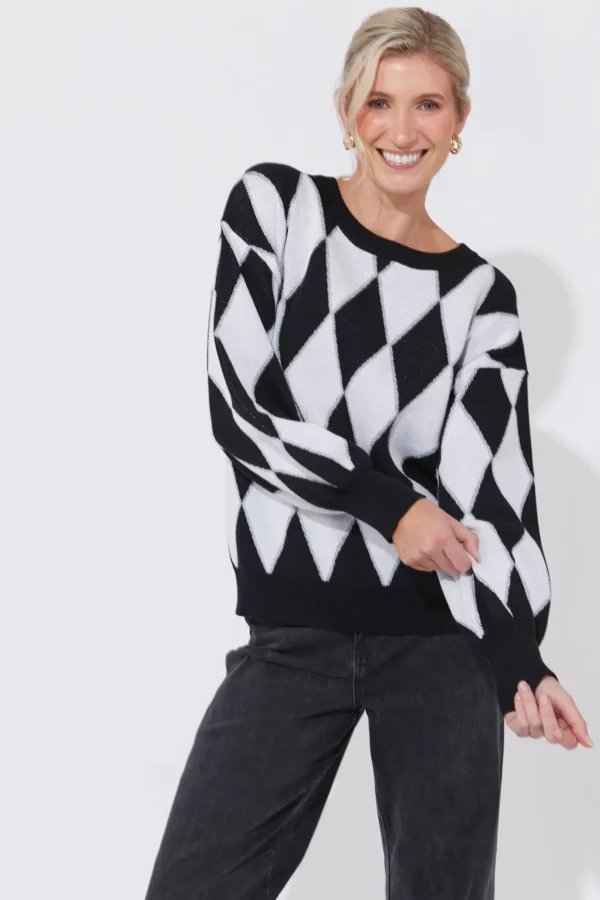 Haven Casablanca Lurex Jumper - White/Kohl Outlet