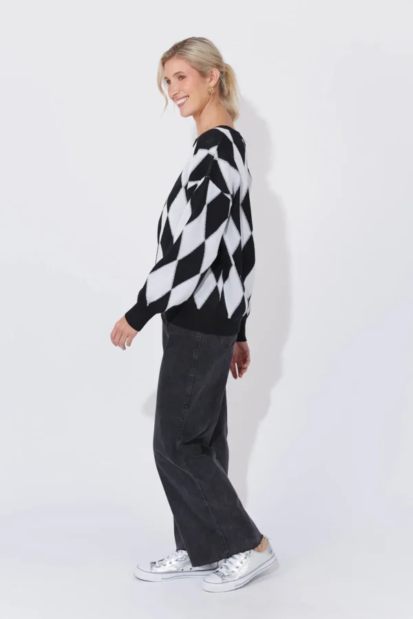 Haven Casablanca Lurex Jumper - White/Kohl Outlet