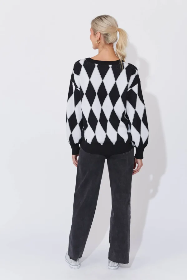 Haven Casablanca Lurex Jumper - White/Kohl Outlet