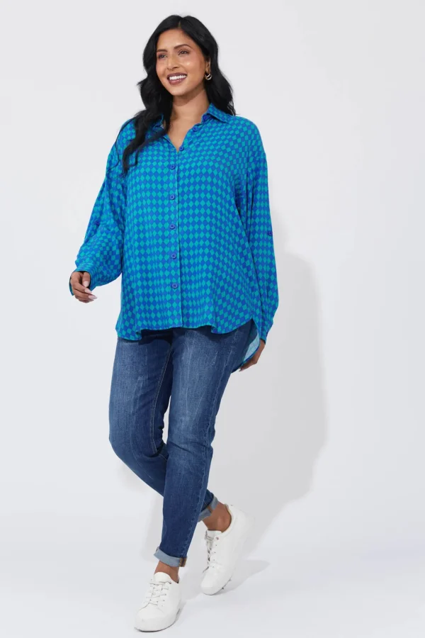 Haven Casablanca Shirt - Blue/Oasis Online