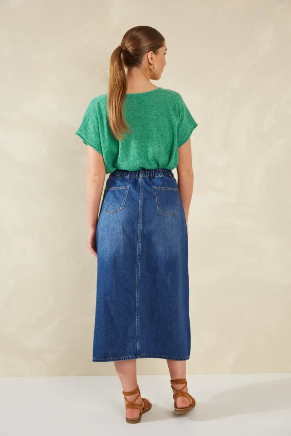Haven Dalton Denim Skirt - Indigo Clearance