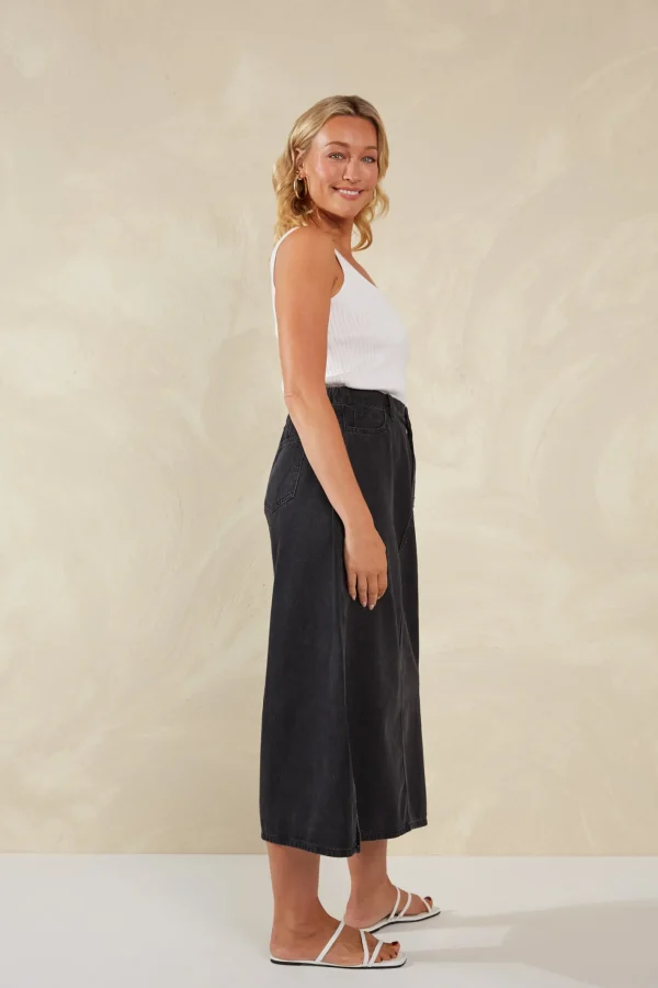 Haven Dalton Denim Skirt - Slate Online
