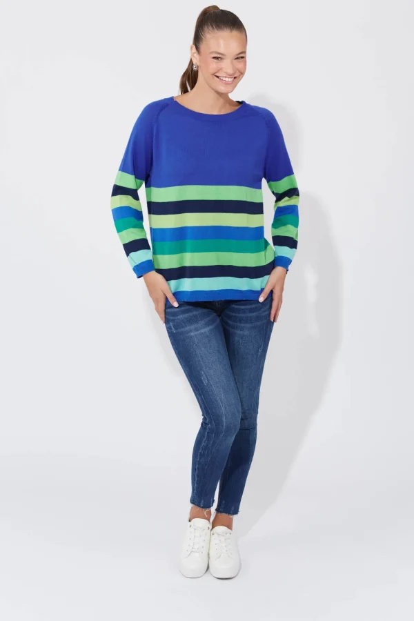 Haven Florida Stripe Jumper - Cobalt Fashion
