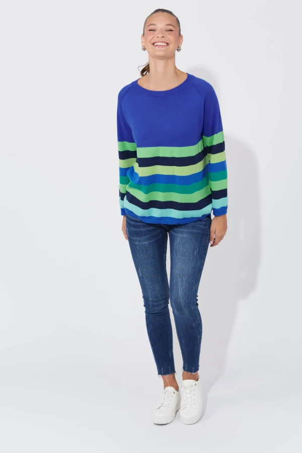 Haven Florida Stripe Jumper - Cobalt Fashion