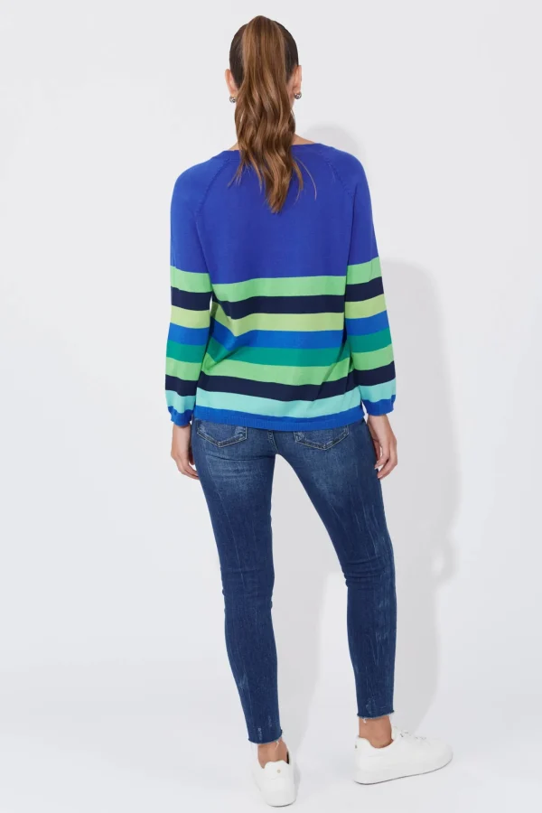 Haven Florida Stripe Jumper - Cobalt Fashion