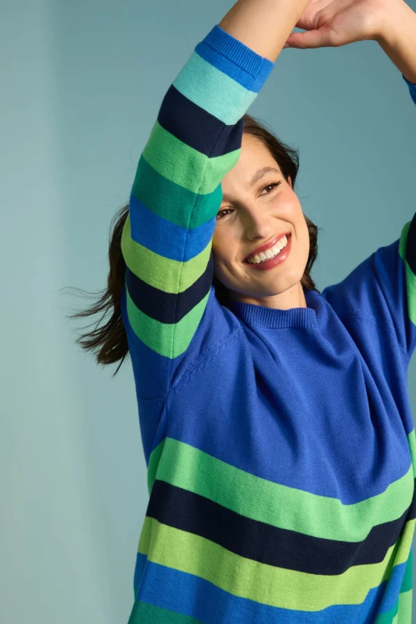 Haven Florida Stripe Jumper - Cobalt Fashion