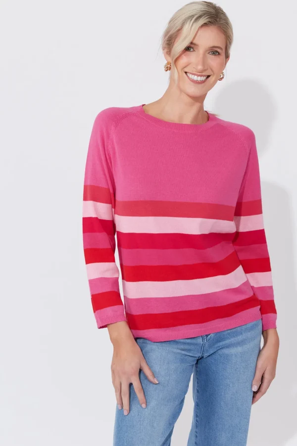 Haven Florida Stripe Jumper - Pink Sale