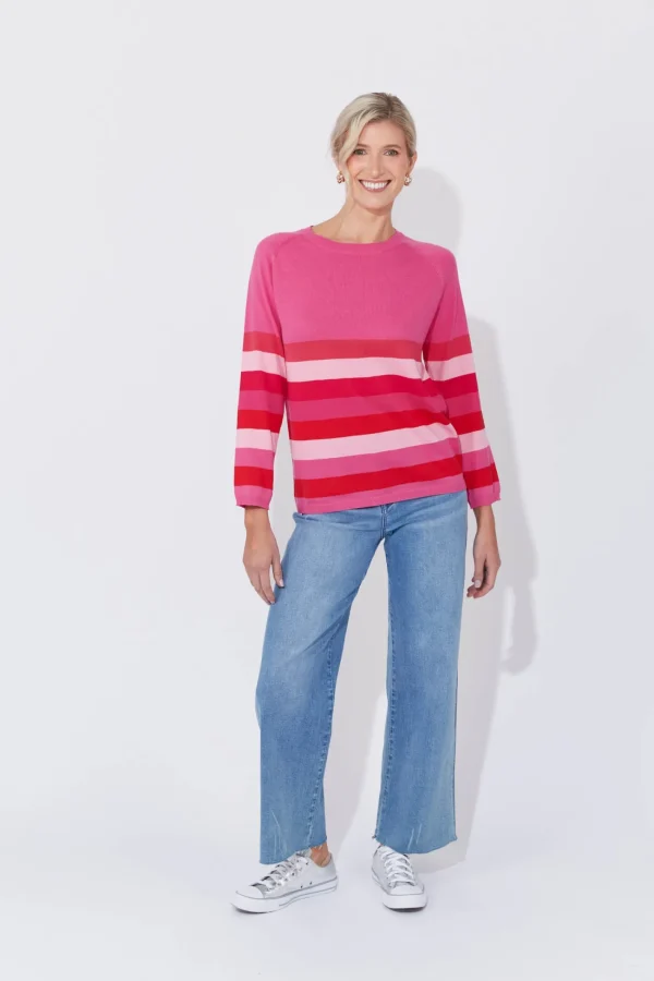 Haven Florida Stripe Jumper - Pink Sale