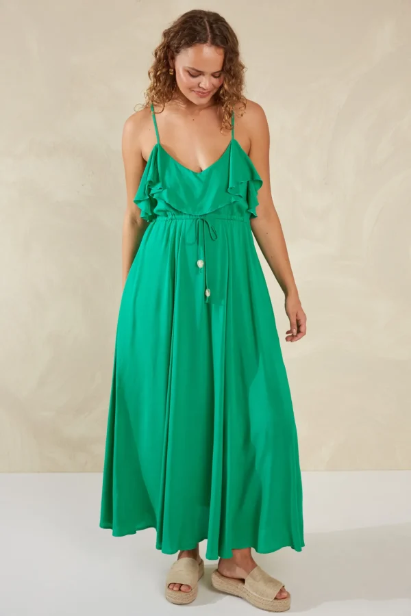 Haven Lipari Frill Maxi - Verde Hot