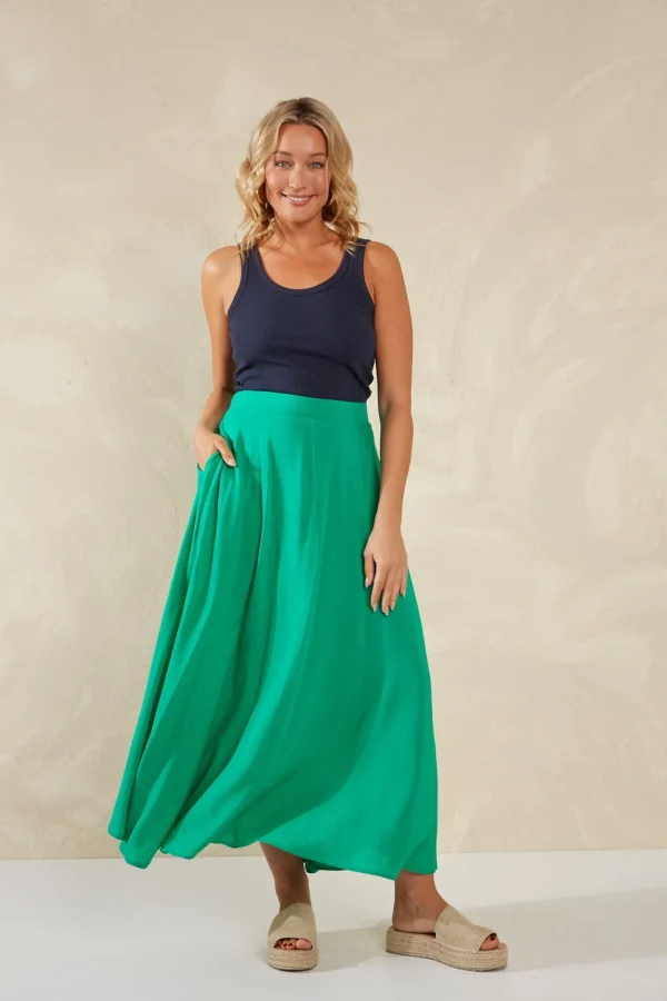 Haven Lipari Maxi Skirt - Verde Fashion