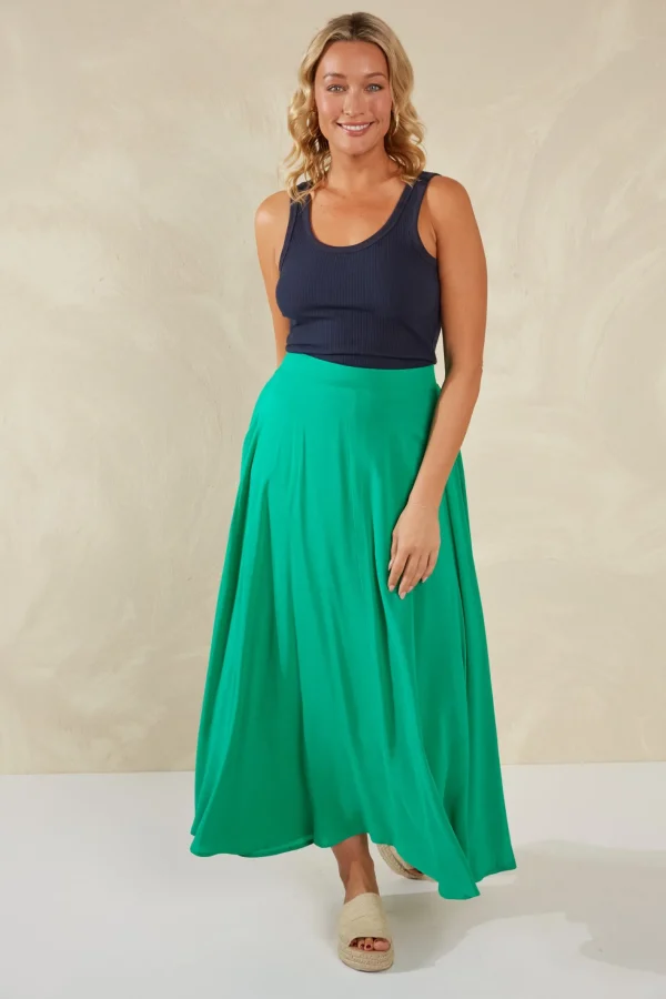 Haven Lipari Maxi Skirt - Verde Fashion