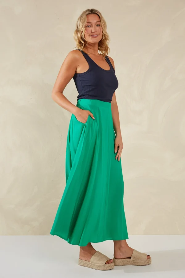Haven Lipari Maxi Skirt - Verde Fashion