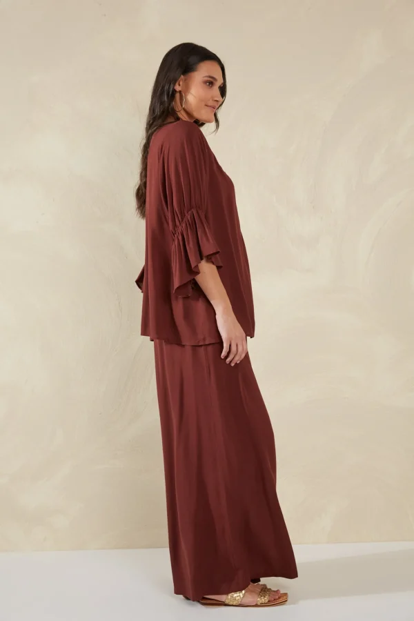 Haven Palermo Ruched Top - Espresso Hot