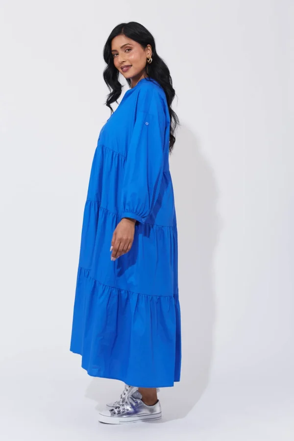 Haven Phoenix Tiered Dress - Cobalt New