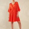 Haven Portofino Tie Dress - Aperol Fashion