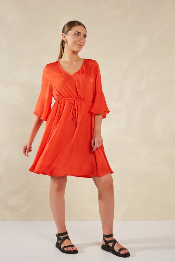 Haven Portofino Tie Dress - Aperol Fashion