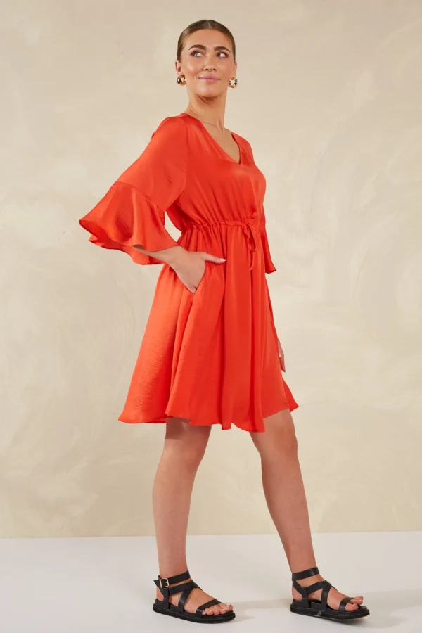 Haven Portofino Tie Dress - Aperol Fashion