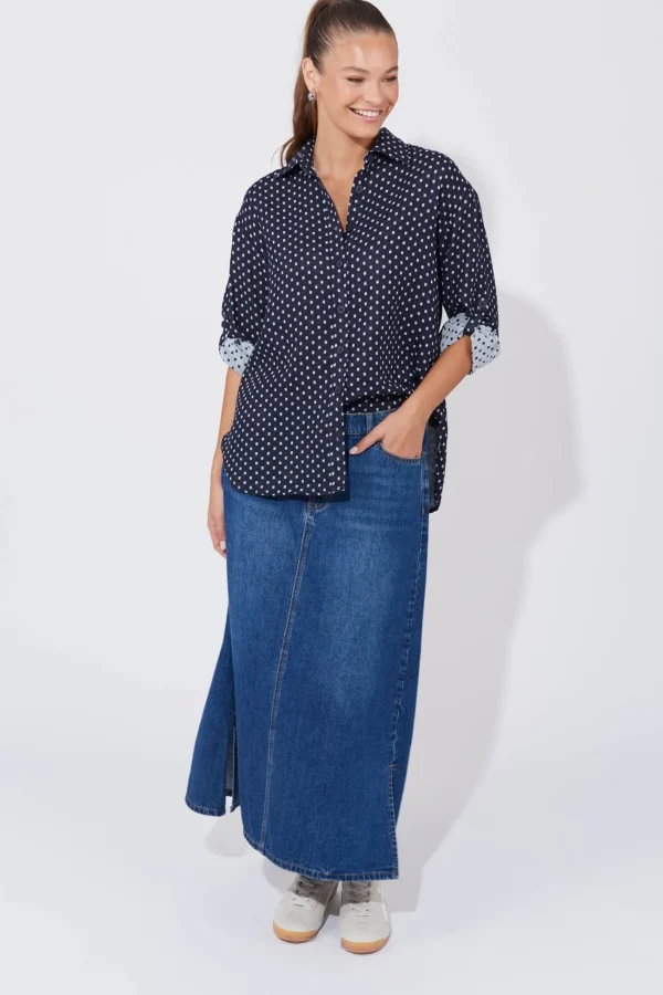 Haven Vanuatu Shirt - Navy Clearance